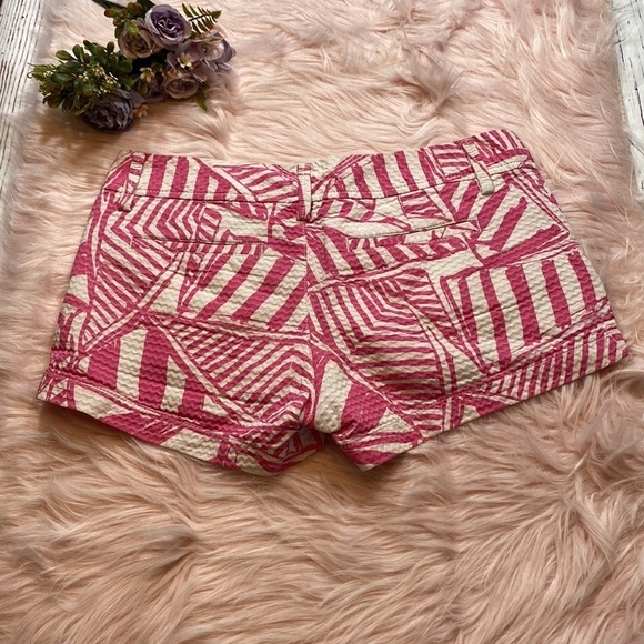 Lilly Pulitzer The Walsh Shorts in Pink Yacht Sea Geometric sz 2 - Picture 10 of 11